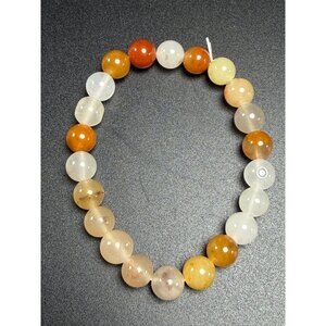 Natural Agate Stretch Bracelet 8mm Beads Stone Healing Crystal 6.25"
